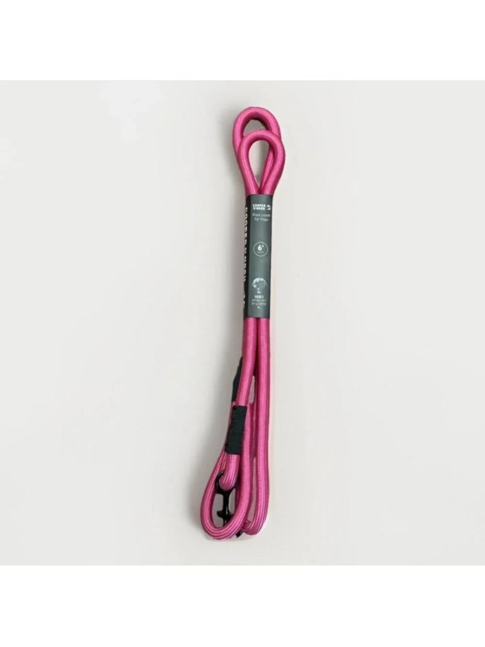 Cooper & Nash 6' Rope Dog Leash Pink Heavy Duty Walking Lead NWT